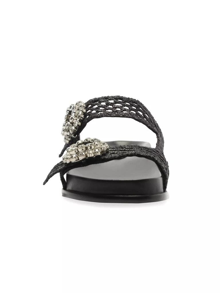 Alexandre Birman Salma Crystal-Embellished Raffia Sandals 5