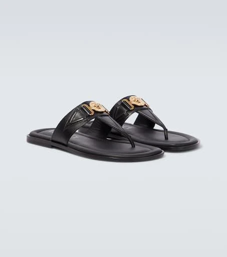 Versace Medusa leather thong sandals 5