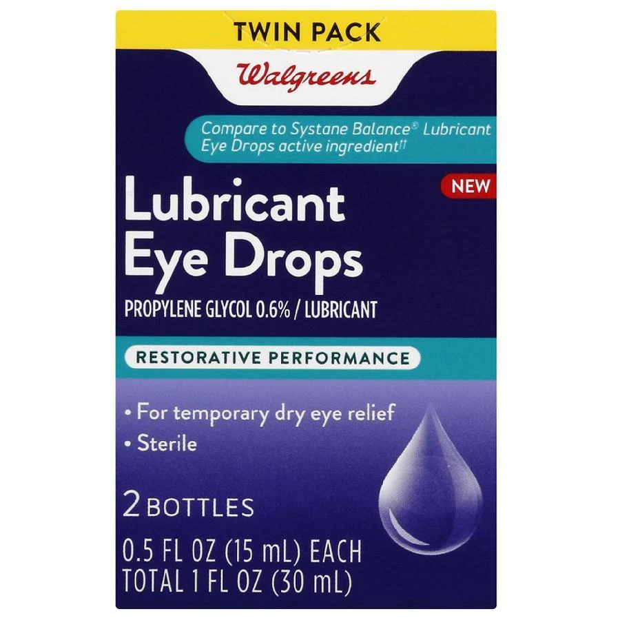 Walgreens Eye Drops Lubricant Balance Twin Pack - Save Extra 20% OFF On $60 