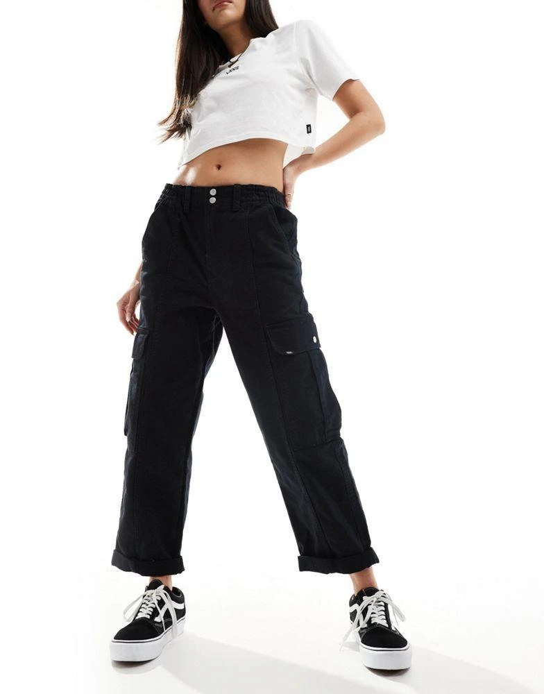 Vans Vans sidewalk trousers with pocket detailing in black 1