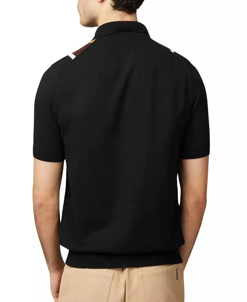 Ben Sherman Men's Regular-Fit Sweater-Knit Stripe Polo Shirt 4