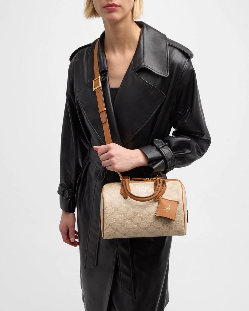 MCM Ella Monogram Boston Top-Handle Bag 2