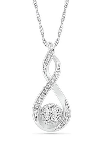 Belk
Co. 1/8 ct. t.w. Sterling Silver Fashion Pendant Necklace