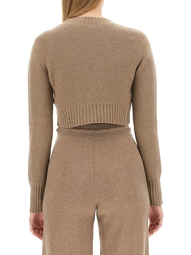 Max Mara Max Mara Crewneck Long-Sleeved Cropped Jumper 4