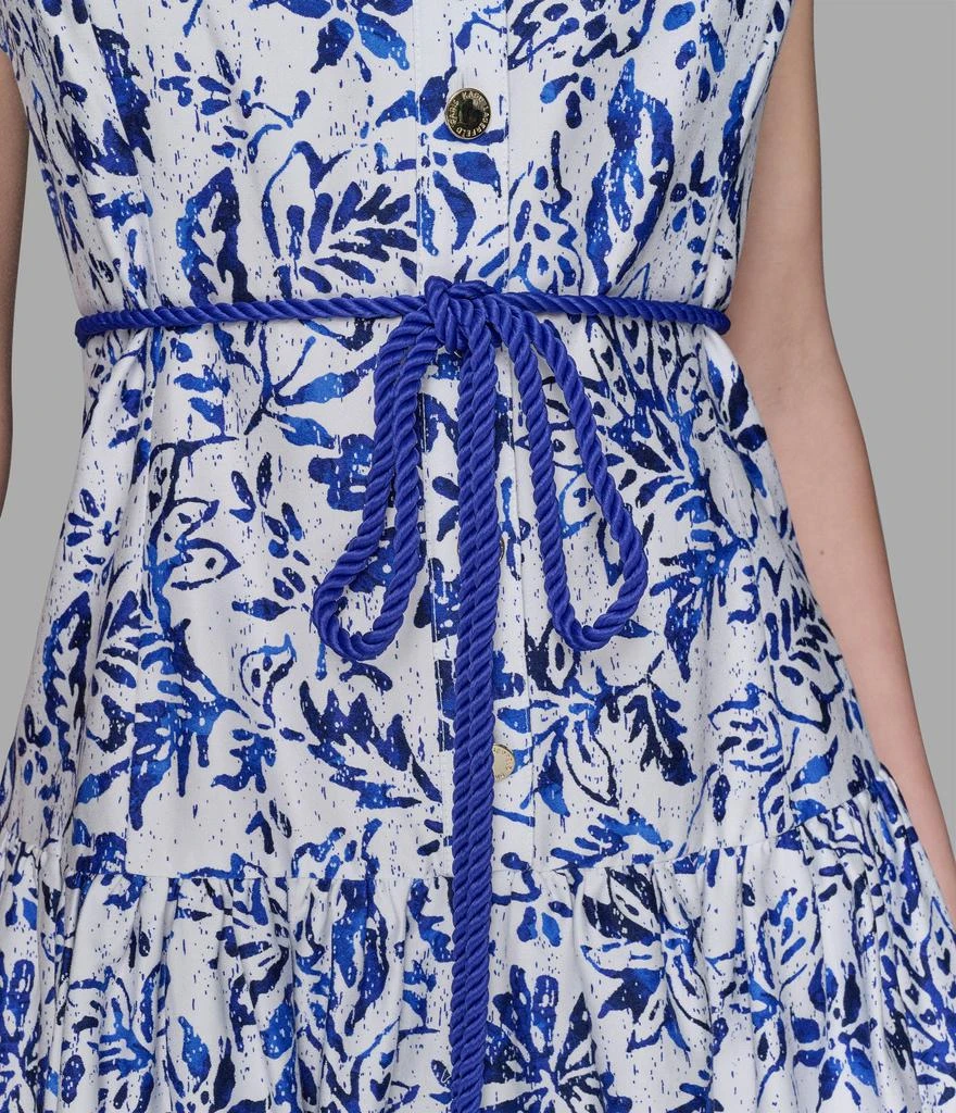 Karl Lagerfeld Paris PRINTED MAXI DRESS WITH BELT 6
