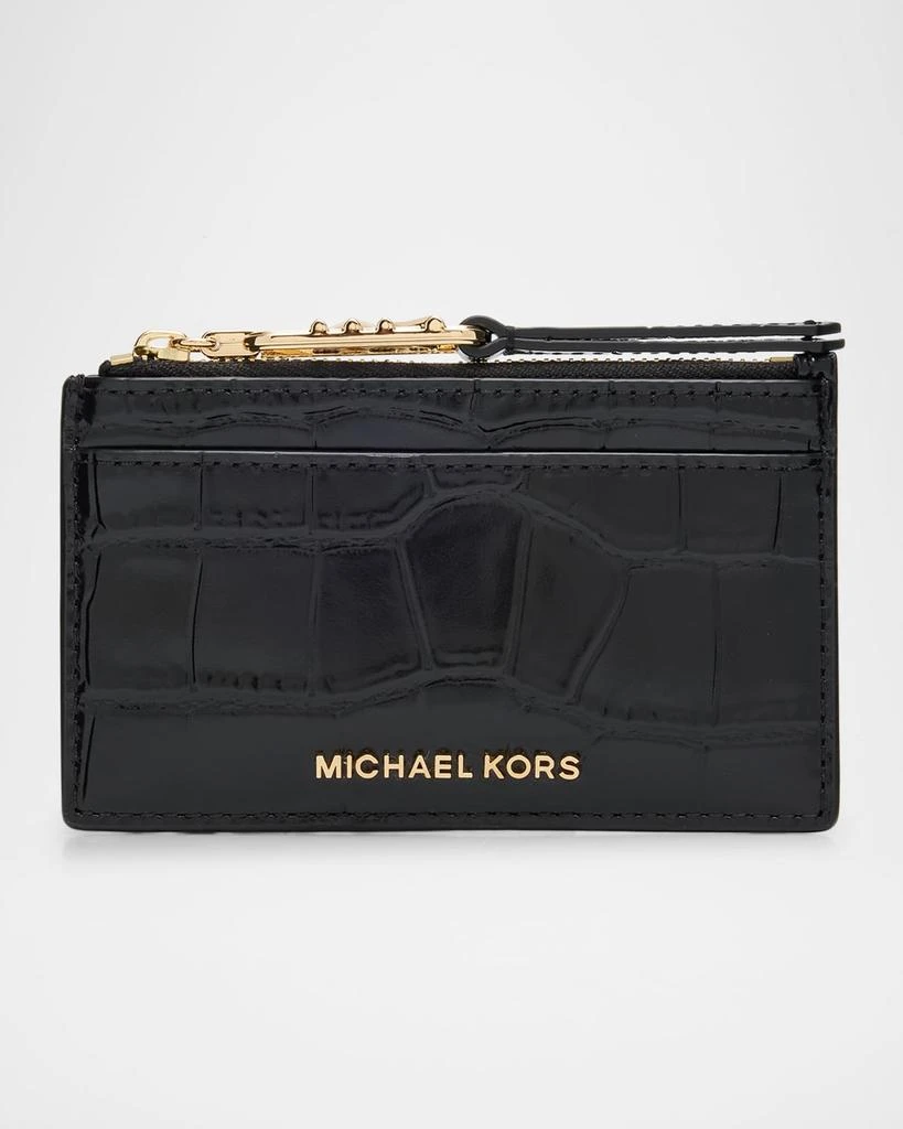 Michael Kors Empire Croc-Embossed Leather Card Holder 1