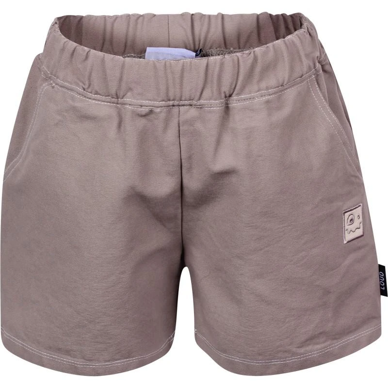 Loud Apparel Logo cotton shorts in beige grey 2