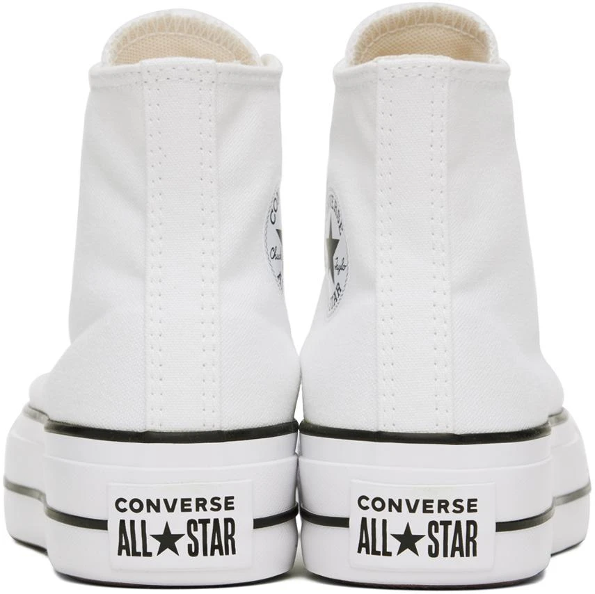 Converse White Chuck Taylor All Star Canvas Platform High Top Sneakers 2