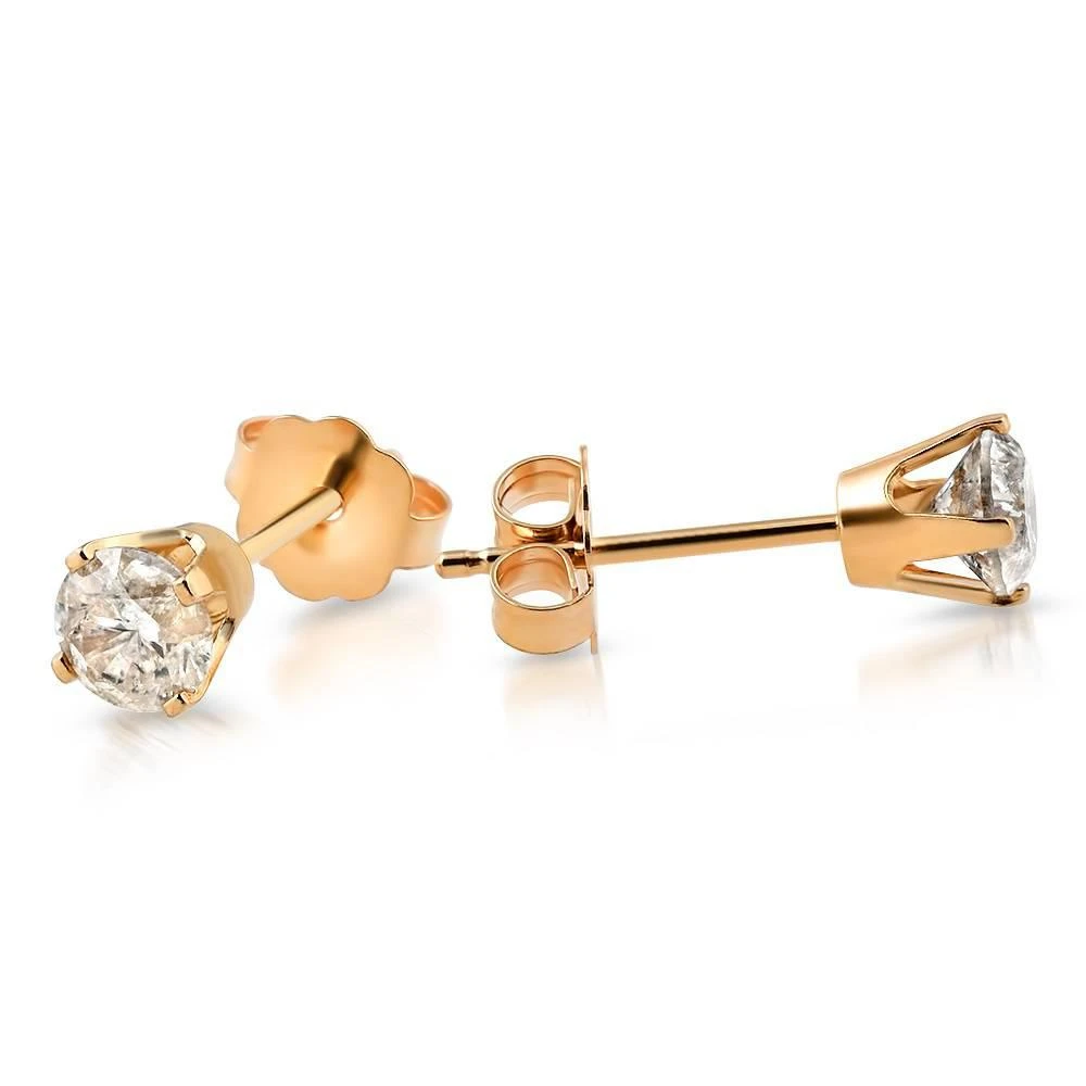 Pompeii3 1/3ct Diamond Studs 14K Yellow Gold 2