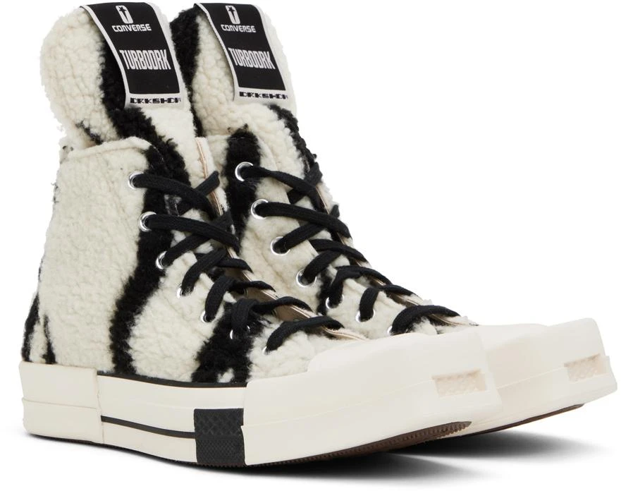 Rick Owens DRKSHDW Black & White Converse Edition Turbodrk Sneakers 4