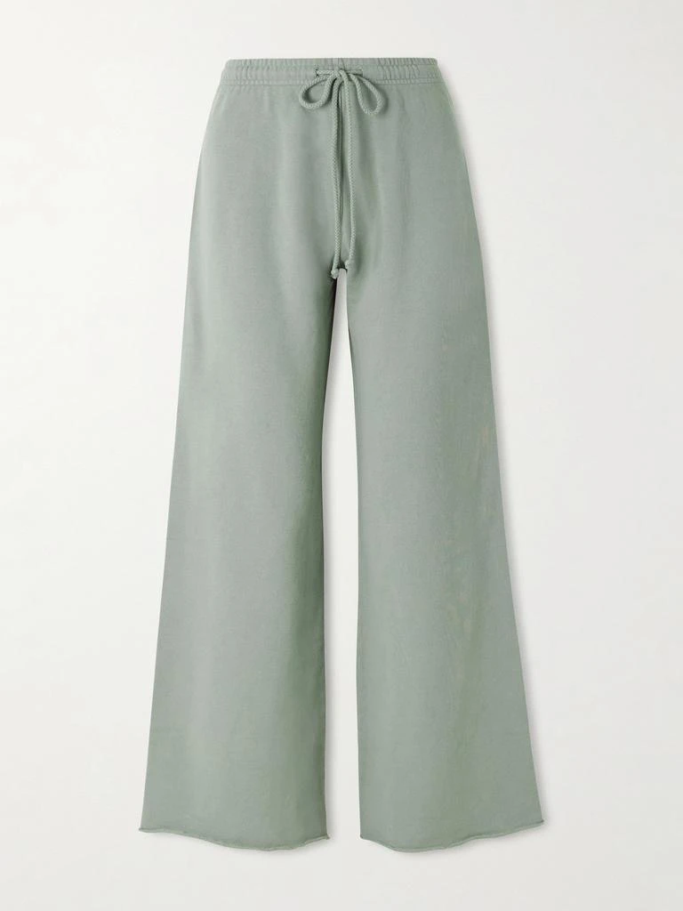 LESET Jamie Cotton-terry Track Pants - Sage green