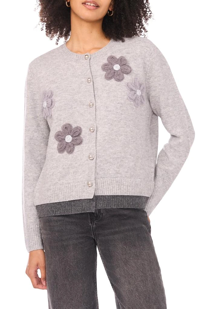 Ted Baker London Floral Embellished Layered Hem Cardigan