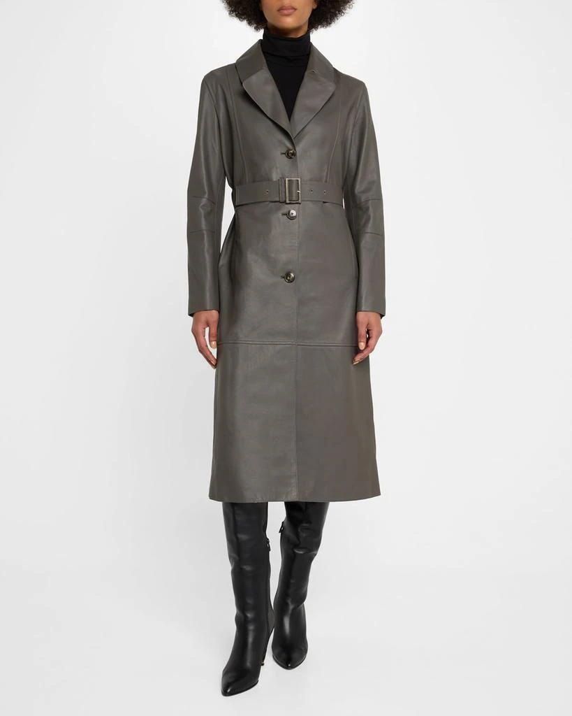 Yves Salomon Leather Trench Coat 4