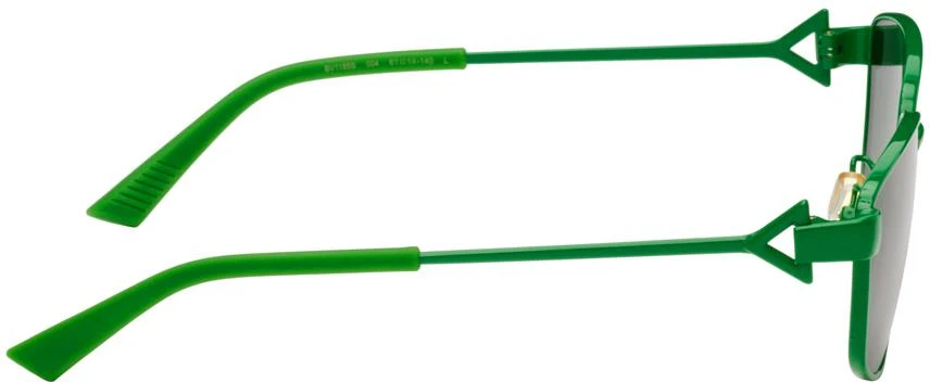 Bottega Veneta Green Rectangular Sunglasses 2