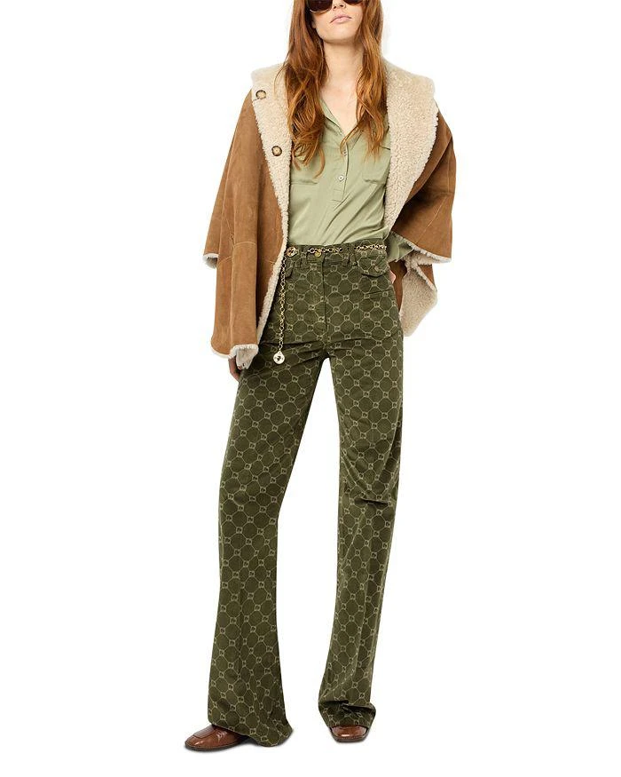 Gerard Darel Loriane Hooded Shearling Coat 3