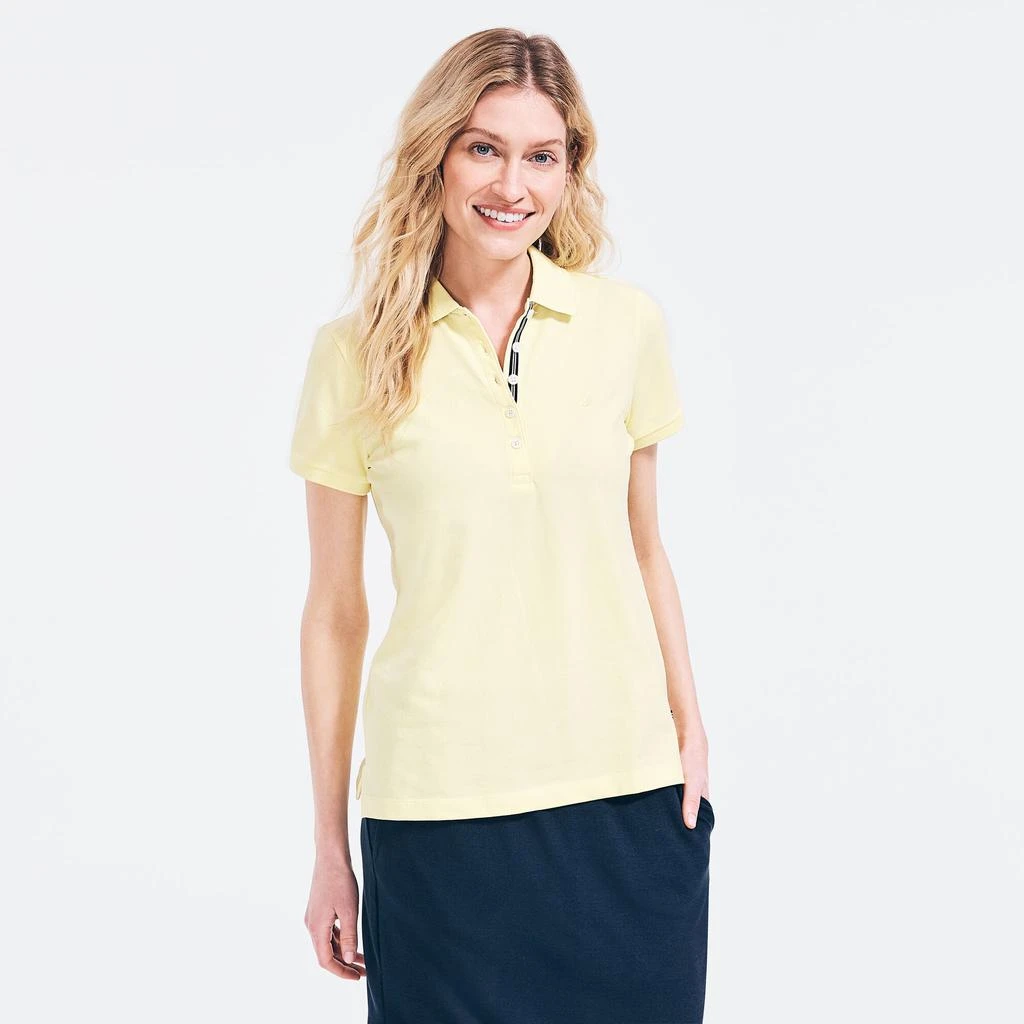Nautica Womens Classic Fit Chambray Collar Polo 5
