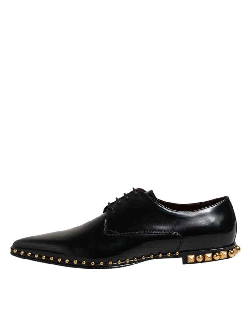 Dolce & Gabbana Leather Studded Derby Men Dress Men's Shoes 6