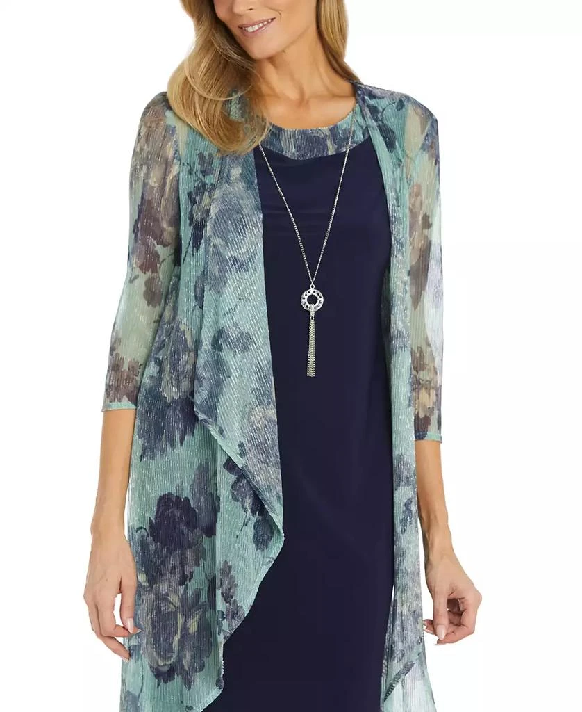 R & M Richards Women's 2-Pc. Printed Jacket & Dress Set 3