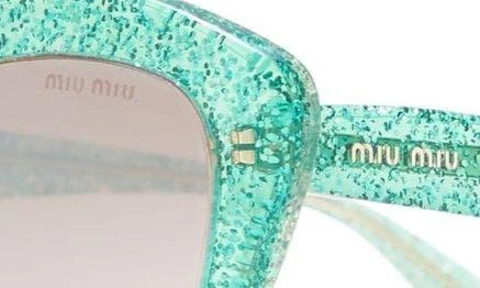 Miu Miu Logo 55mm Tinted Irregular Sunglasses 5