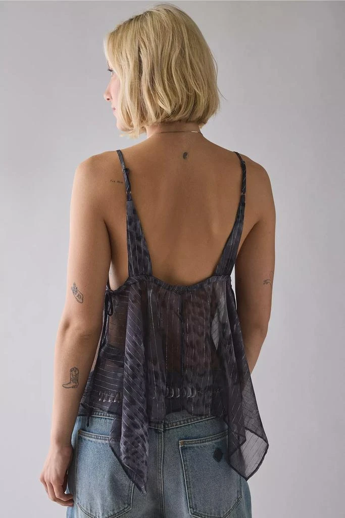 Urban Outfitters UO Spellbound Shimmer Chiffon Hanky Hem Babydoll Cami 2