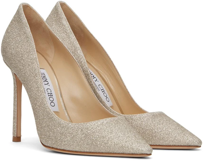 Jimmy Choo Silver Romy 100 Heels 4