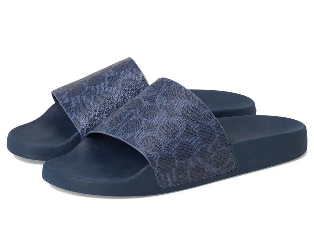 Coach Signature Coated Canvas Pool Slide - Sandals - Free  display picture 3