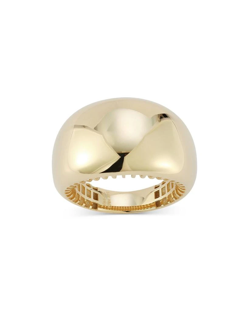 Alberto Amati 14K Yellow Gold Wide Polished Dome Ring 3