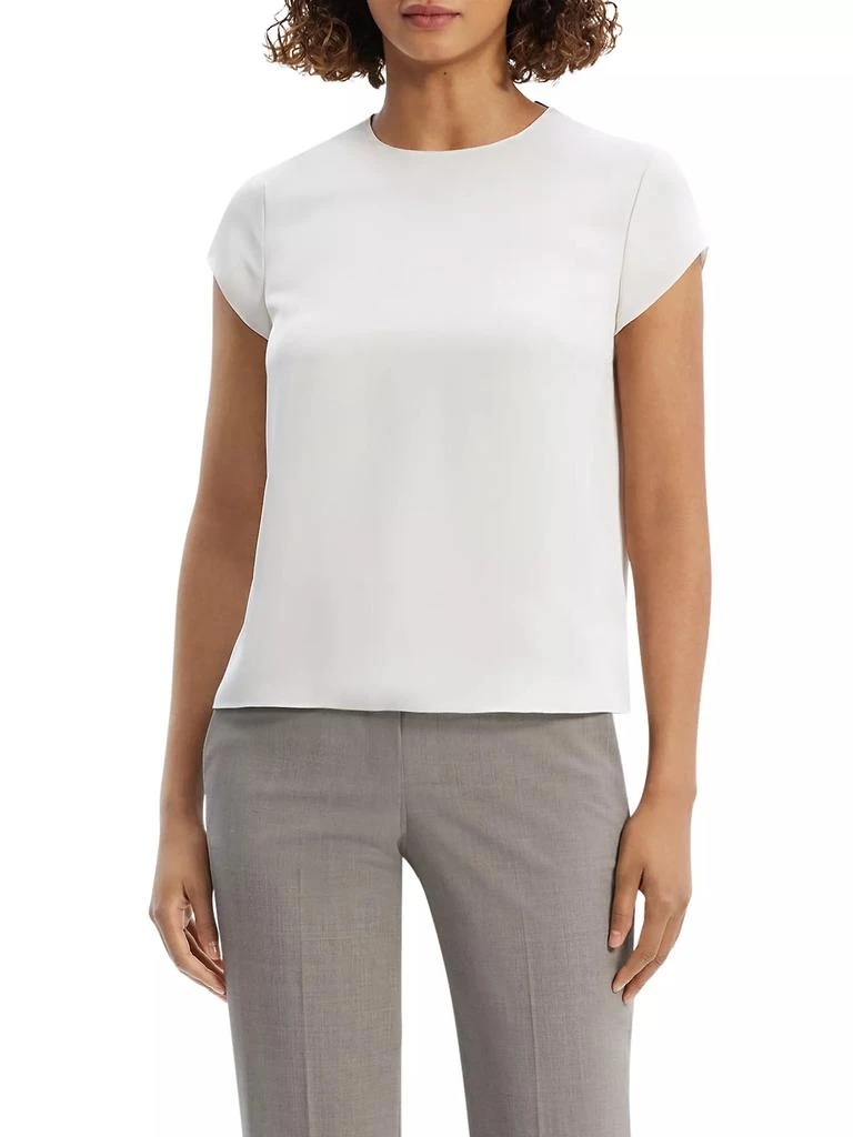 Theory Cap Sleeve Silk T-Shirt 3