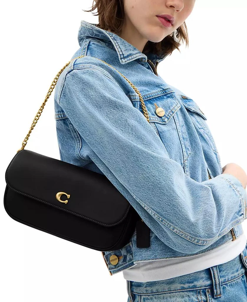 Coach Brook Small Leather Flap Chain Bag 4