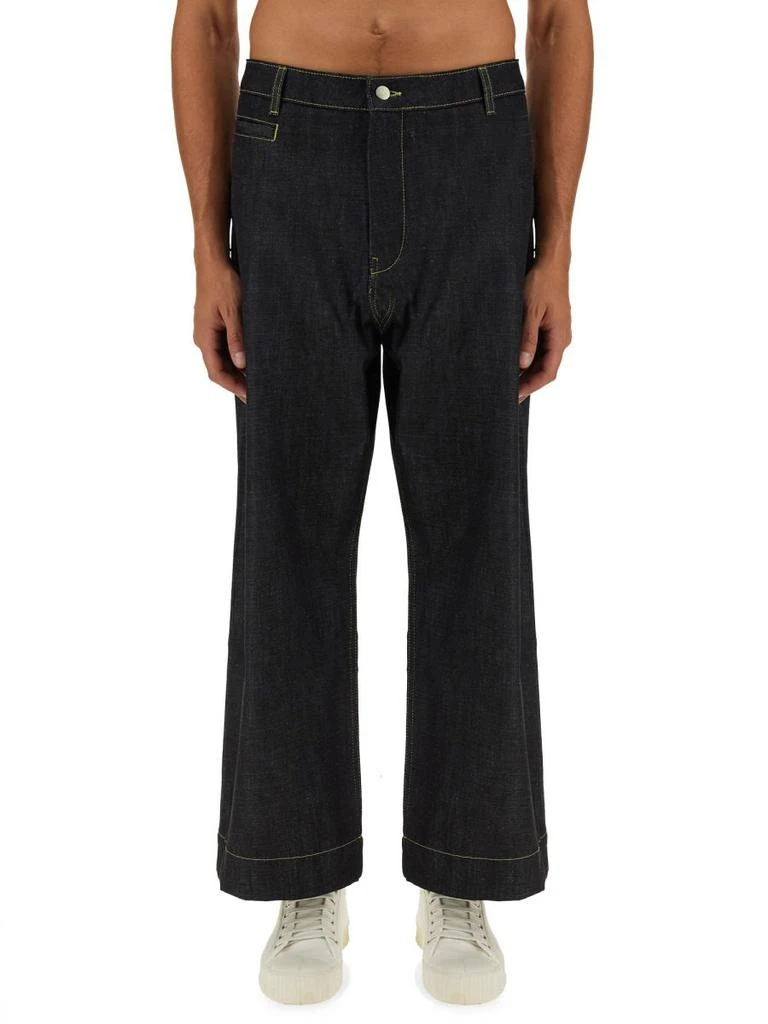 Studio Nicholson Studio Nicholson Pyad Mid-Rise Wide Leg Jeans 1
