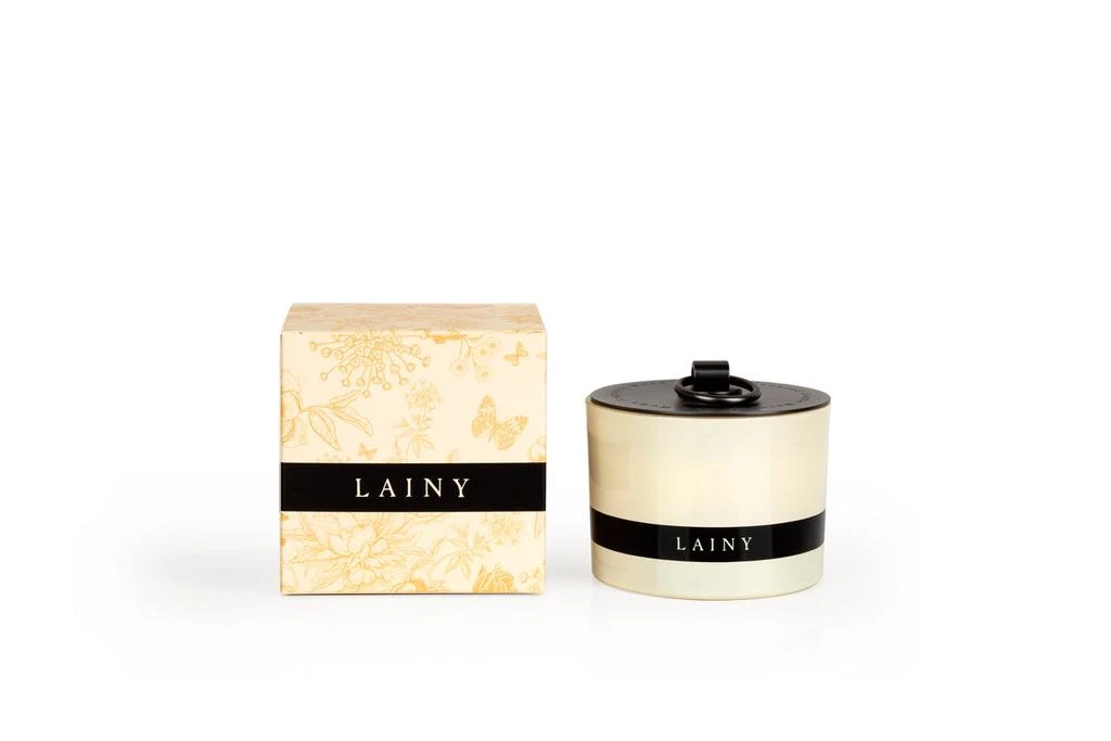 LAINY HOME Vanilla Amber Scent 3-Wick Scented Candle With Zinc Alloy Lid - 12.35 oz