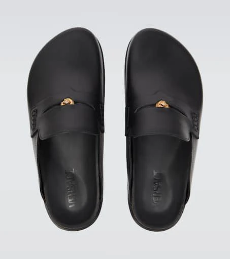 Versace Medusa logo leather mules 3