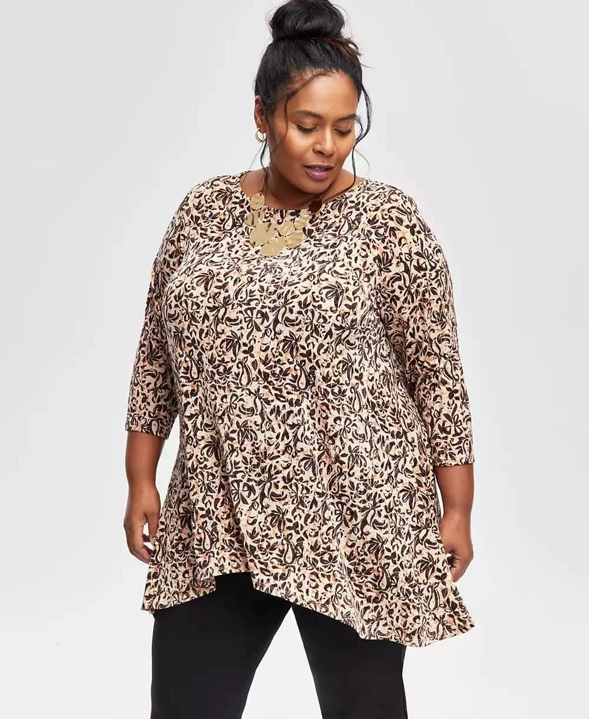 JM Collection Plus Size Irina Swing Top, Exclusively at Macy's 1