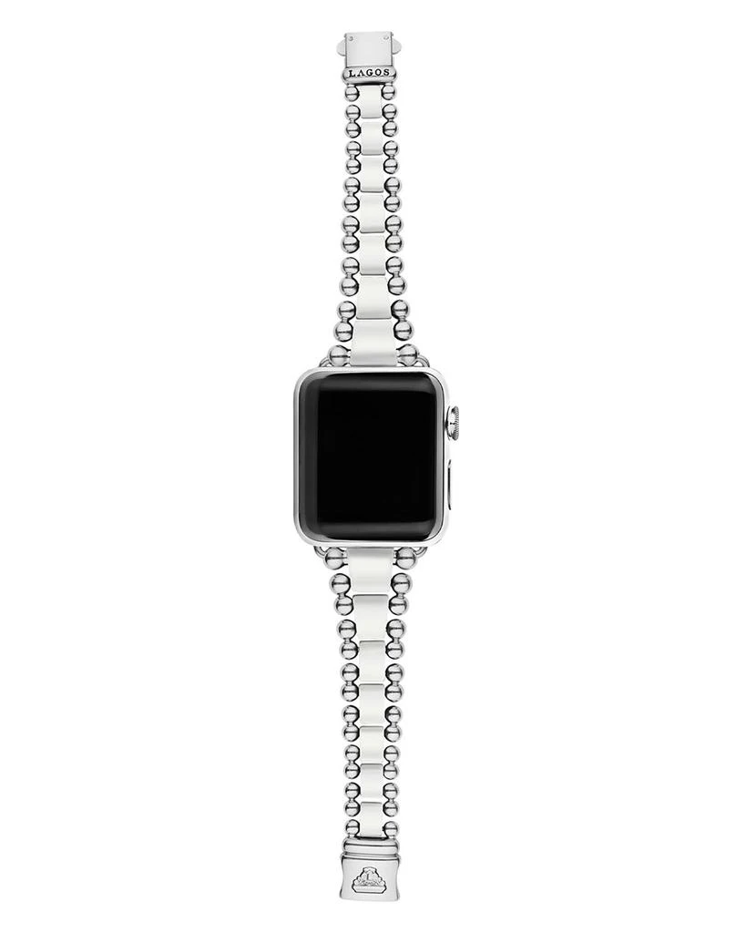 LAGOS White Ceramic Smart Caviar Apple™ Watch Band, 38mm-42mm 4