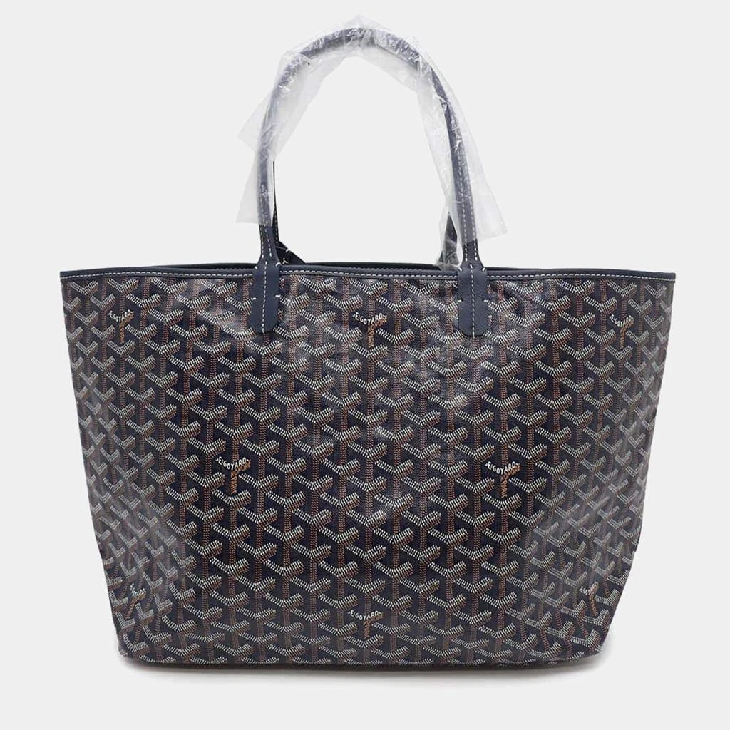 Goyard Goyard Navy Blue Canvas Leather Saint Louis PM Bag 1