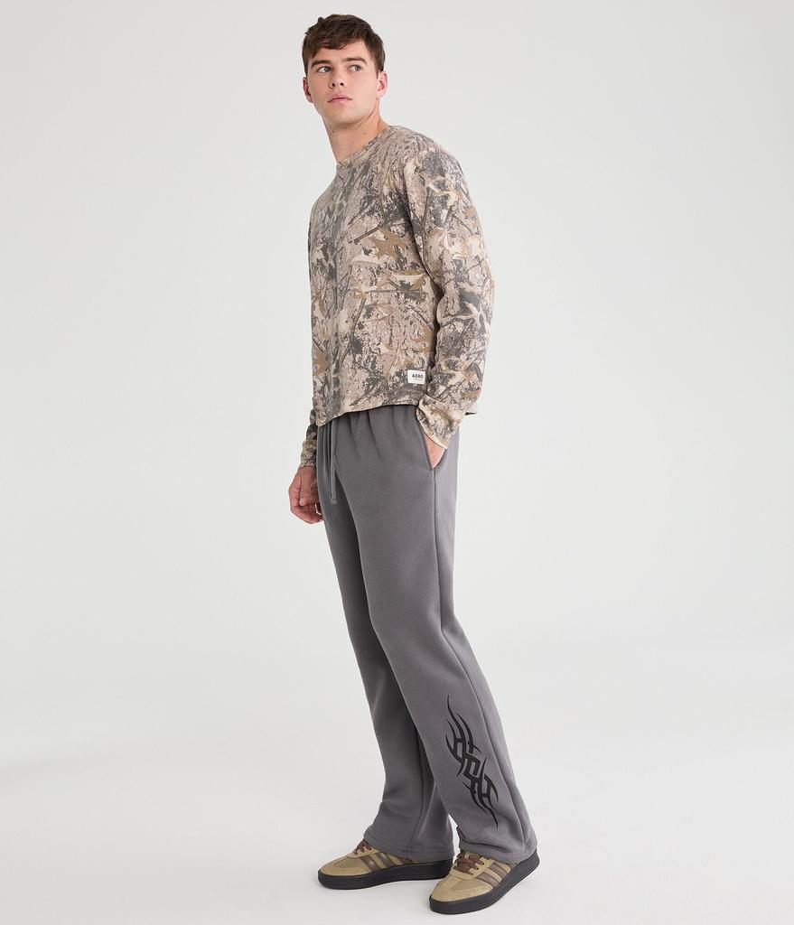 Aeropostale Cloud Soft Tribal Tattoo Straight Leg Sweatpants