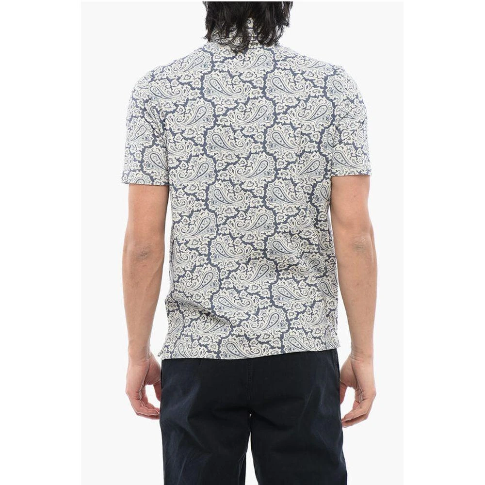 ALTEA Short Sleeved Polo With Paisley Men's Motif 2