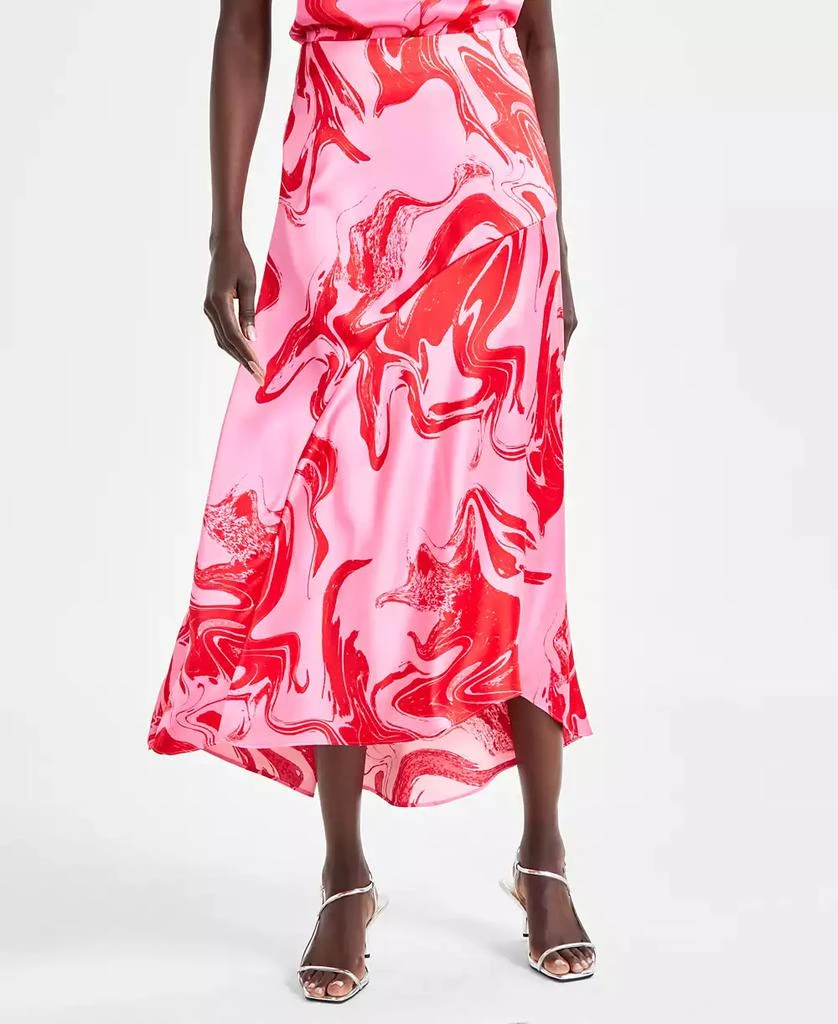 INC International Women's Asymmetric Satin Skirt, Exclusively at Macy's 2