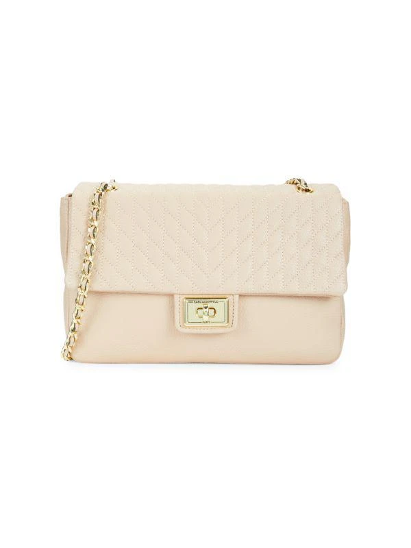Karl Lagerfeld Paris Agyness Quilted Leather Shoulder Bag 1