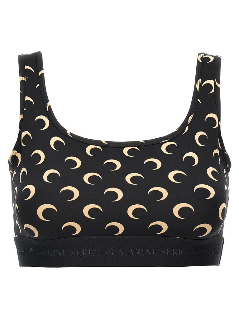 MARINE SERRE Marine Serre 'Moon Printed Jersey' Cropped Top