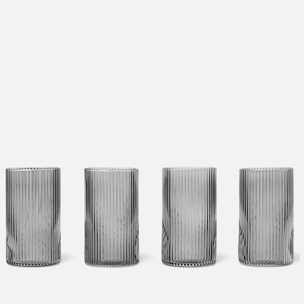 Ferm Living Ferm Living Ripple Verrines - Set of 4 - Smoked Grey 1