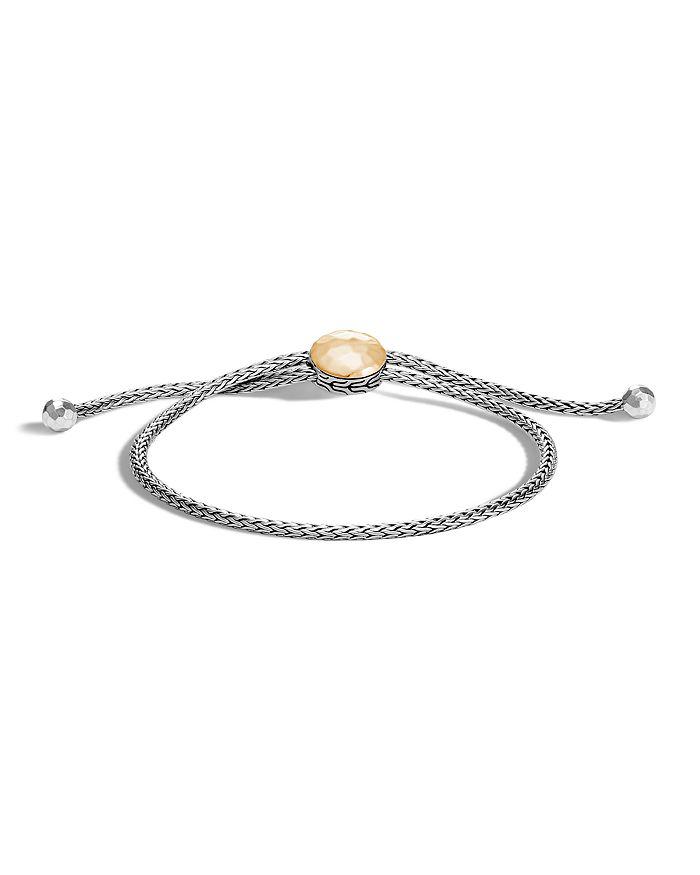 John Hardy Sterling Silver and 18K Bonded Gold Classic Chain Hammered Ball Bracelet