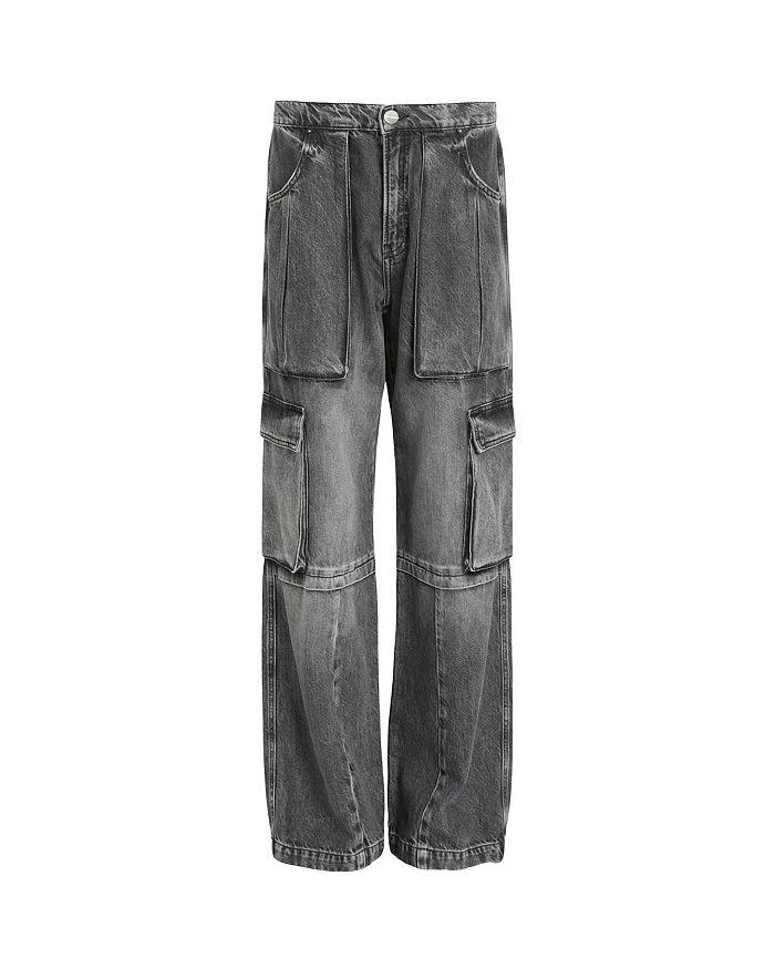 ALL SAINTS Echo High Rise Cargo Jeans in Washed Black 9