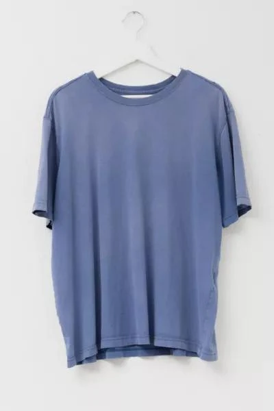 Urban Outfitters Vintage 1990s Distressed and Sun Faded Blue T-Shirt 1
