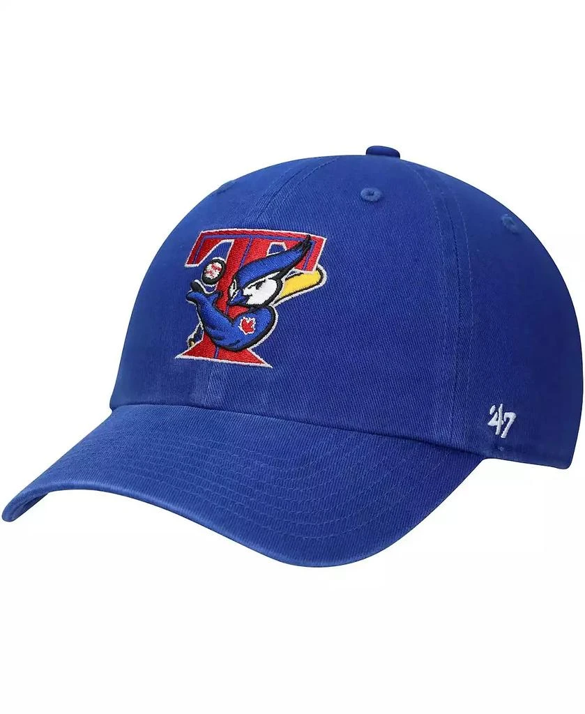 47 Brand Men's '47 Royal Toronto Blue Jays Team Logo Cooperstown Collection Clean Up Adjustable Hat 1