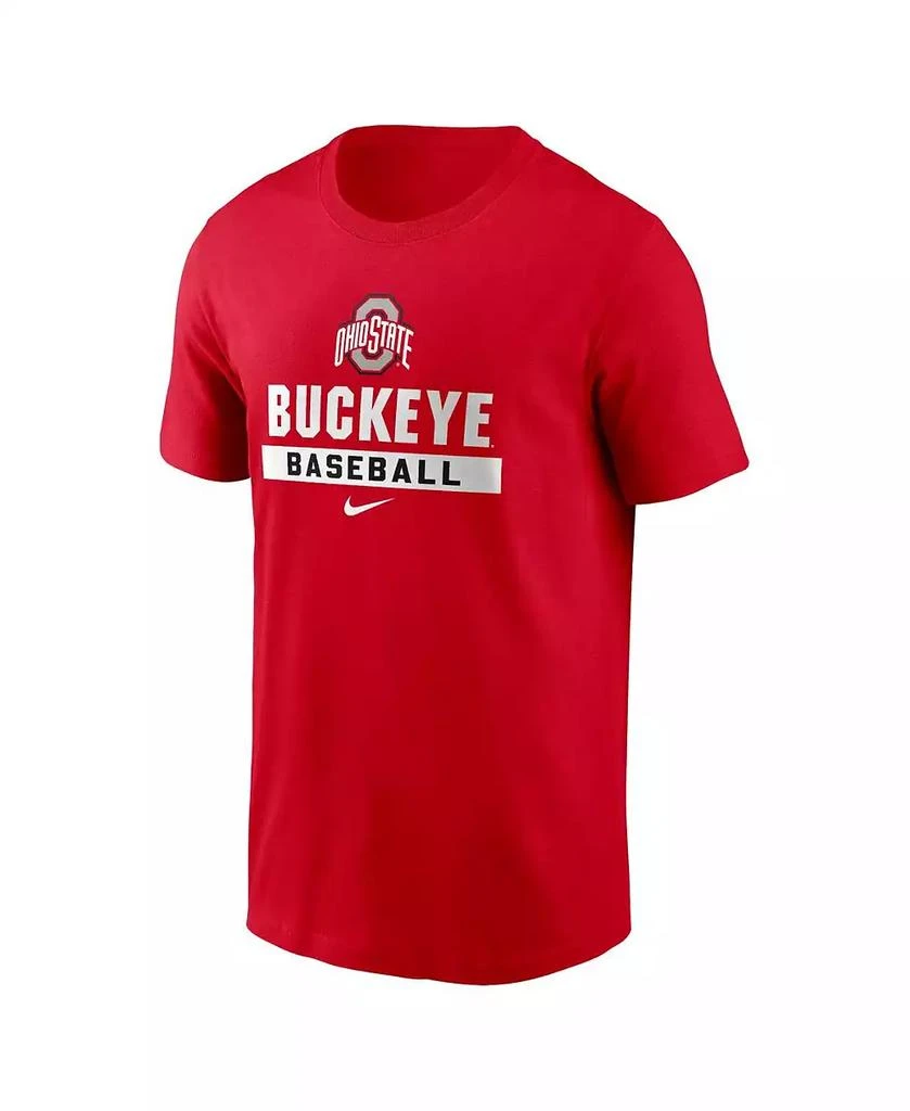 NIKE Men's Scarlet Ohio State Buckeyes Baseball T-Shirt 3