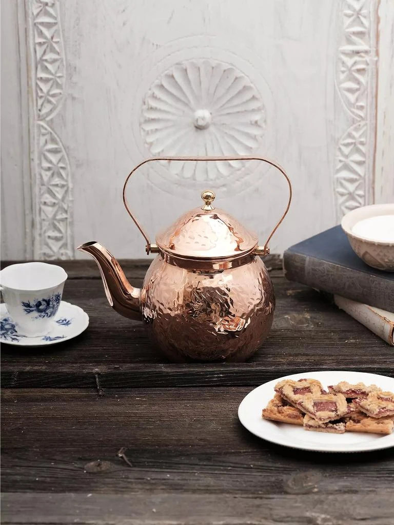 Coppermill Kitchen Vintage-Inspired Copper Hand-Hammered Teapot 5