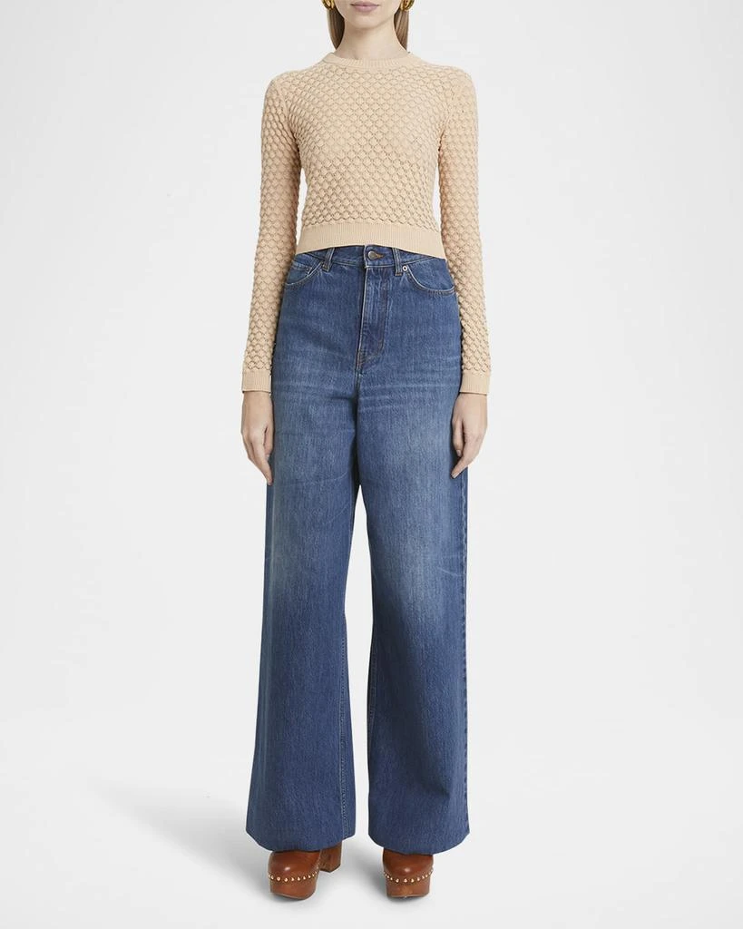 Chloé Wide Leg Denim Trousers 2