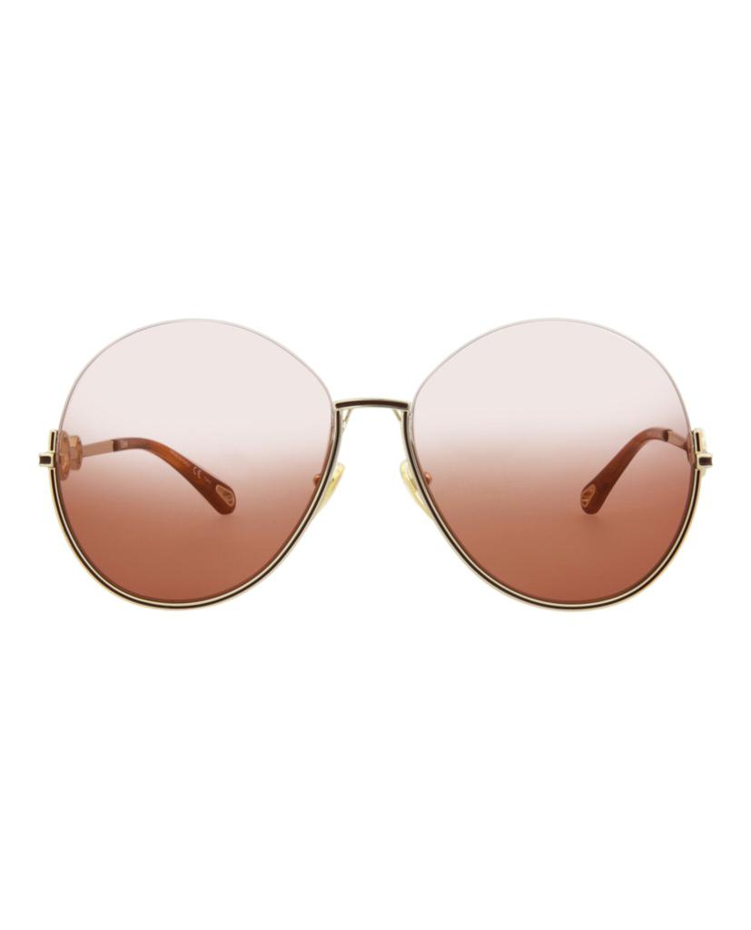 Chloé Round-Frame Metal Sunglasses