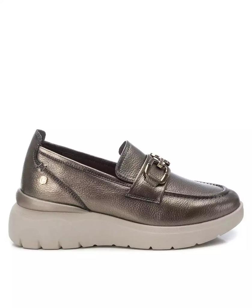 XTI Carmela Leather Collection Women's Wedge Moccasins